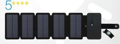 Outdoor Folding Solar Panel Charger Portable 5V 2.1A USB Output Devices Camp Hiking Backpack Travel Power Supply For Smartphones - Zambeel