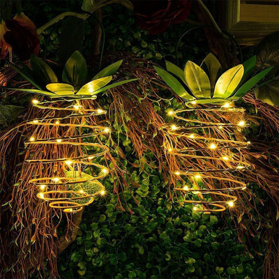 Outdoor Solar Light Waterproof Pineapple Shape Garden Solar Lamp String Chain Hanging Decoration - Zambeel