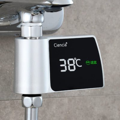 Plastic Visual Shower Faucet No Power Consumption Water Thermometer Bath - Zambeel