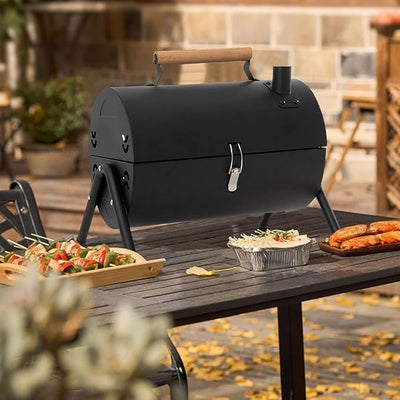 Portable Iron BBQ Grill With Hob - Zambeel