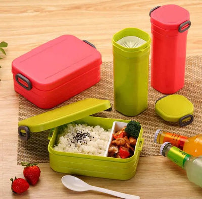 Portable Lunch Box With Water Bottle - Zambeel