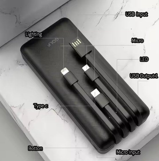 Power Bank With USB Cables - Zambeel