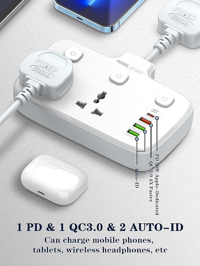 Power Strip 2 Sockets - Zambeel