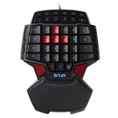 Professional Single - Hand Lol Game Electronic Competition Keyboard Palm Dota Mobile Phone Peripheral Small Keyboard - Zambeel