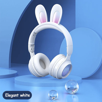 Rabbit Ear Headphones Wireless Luminous Extendable Wheat Headphones - Zambeel