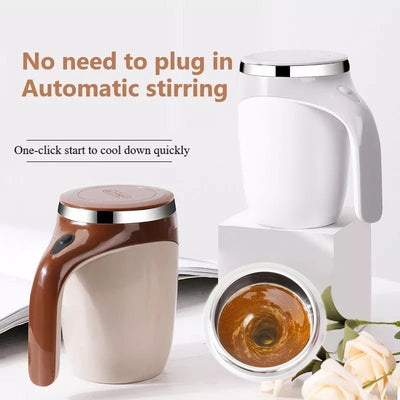 Rechargeable Model Automatic Stirring Cup Coffee Cup High Value Electric Stirring Cup Lazy Milkshake Rotating Magnetic Water Cup - Zambeel