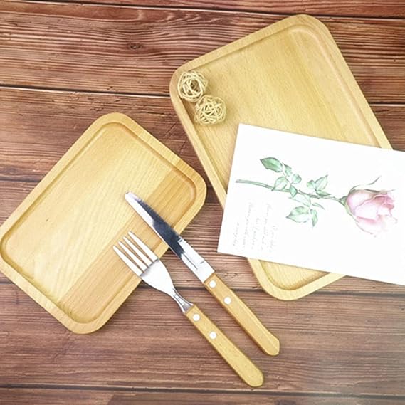 Rectengular Wooden Serving Tray(1 pcs) - Zambeel