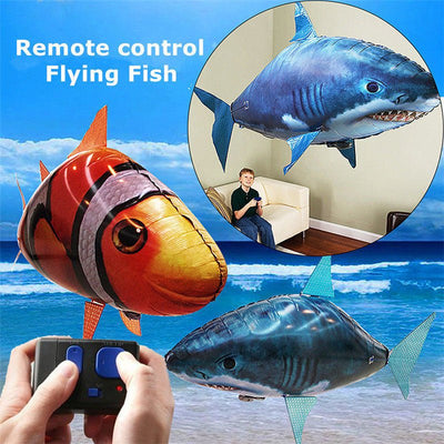 Remote Control Shark Toys Air Swimming Fish Infrared RC Air Balloons Inflatable RC Flying Air Plane Kids Toys - Zambeel