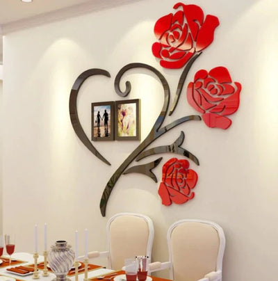 Rose Flower Wall Art - Zambeel