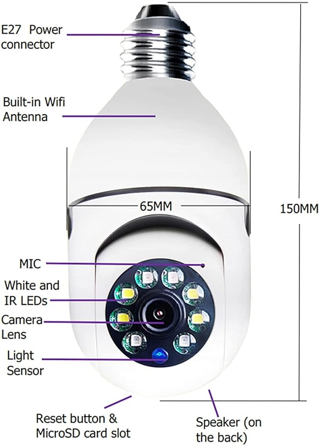 Security Camera with LED Lights - Zambeel