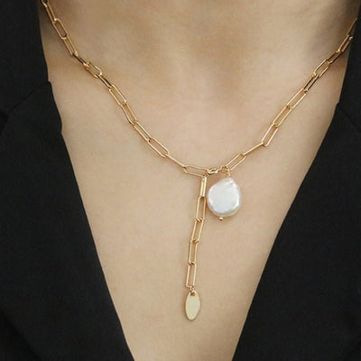 Shaped Pearl Necklace - Zambeel