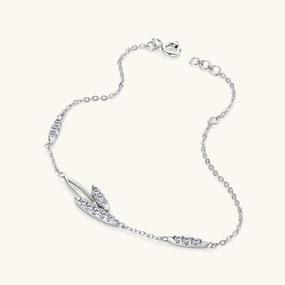 Simple All - match Leaf Diamond Bracelet - Zambeel