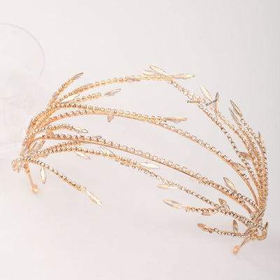 Simple Golden Alloy Double Mesh Headband - Zambeel