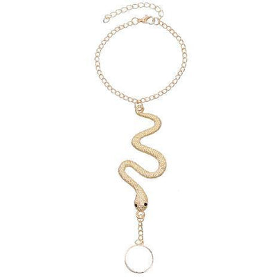 Simple Personality Irregular Alloy Serpentine Finger Chain - Zambeel