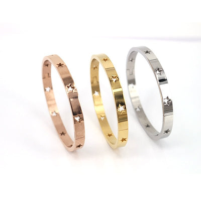 Simple Stainless Steel Hollow XINGX Bracelet - Zambeel