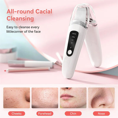 Skin Scrubber Face Spatula Facial Skin Exfoliator Scraper And Blackhead Remover Pore Cleaner With Face Lifting Deep Cleansing Face Lifting Machine For Blackhead Extractor - Zambeel