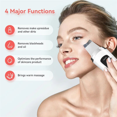 Skin Scrubber Face Spatula Facial Skin Exfoliator Scraper And Blackhead Remover Pore Cleaner With Face Lifting Deep Cleansing Face Lifting Machine For Blackhead Extractor - Zambeel