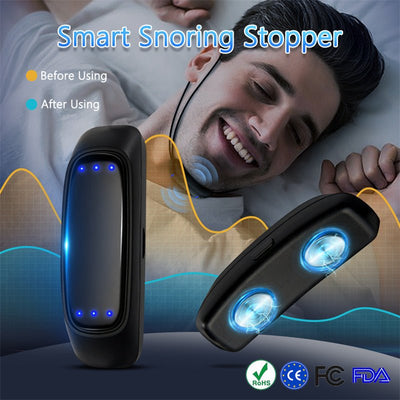 Smart Anti Snoring Device EMS Pulse Snoring Stop Effective Solution Snore Sleep Aid Portable Noise Reduction Muscle Stimulator - Zambeel