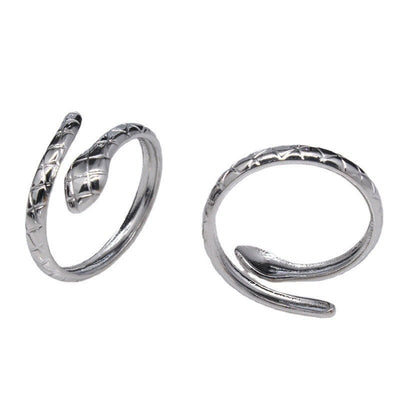 Snake Animal Adjustable Titanium Steel Ring Vintage - Zambeel