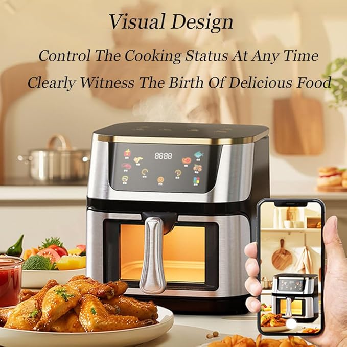 Stainless Steel Visual Air Fryer - Zambeel