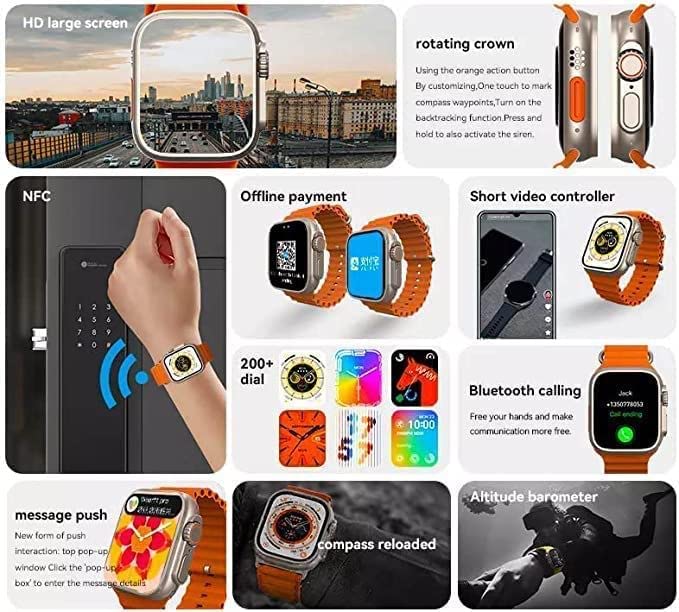 T800 Smartwatch 1.99 inch - Zambeel