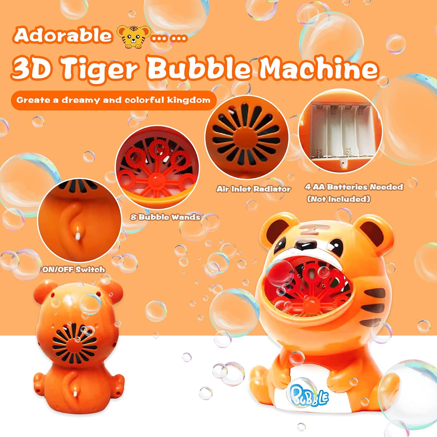 Tiger Bubble Machine - Zambeel