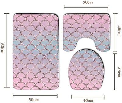 Toilet Mat Sets (Color and Design May Vary) - Zambeel