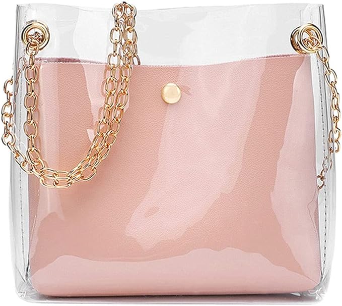 Transparent Bucket Bag Pink - Zambeel