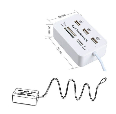 USB 2.0 HUB Hub Multi - Card Reader - Zambeel