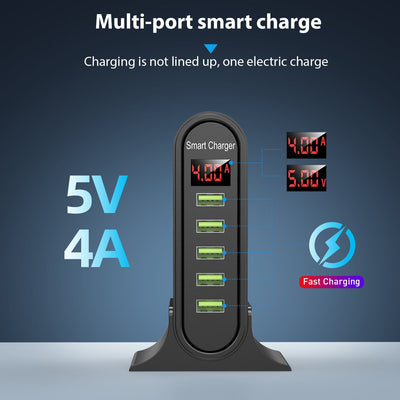 USB Five - Port Smart Charger - Zambeel