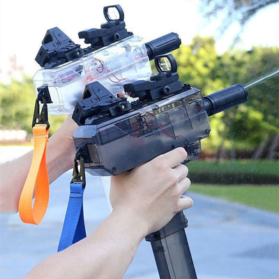 Uzi Electric Burst Water Gun Children's Powerful Water Gun Toy Fully Automatic Range Long Spray Outdoor Toy Water Gun - Zambeel