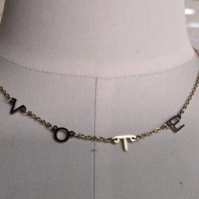 VOTE Letter Personalized Alloy Necklace - Zambeel