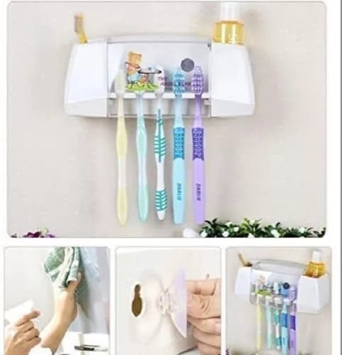 Wall Mounted Tooth Brush Rack Holder - Zambeel