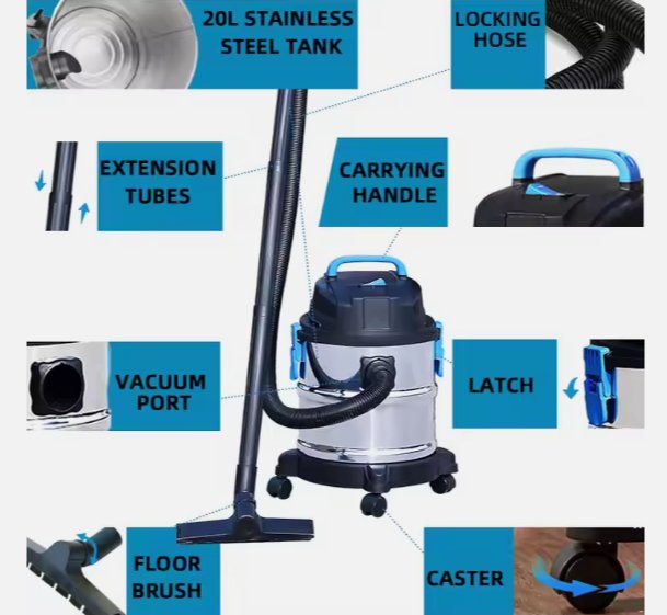 Wet Dry Vacuum Cleaner - Zambeel