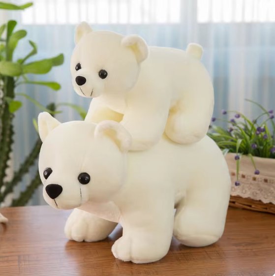 White Polar Bear Stuffed Plush - Zambeel