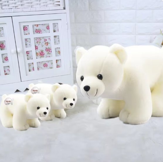 White Polar Bear Stuffed Plush - Zambeel