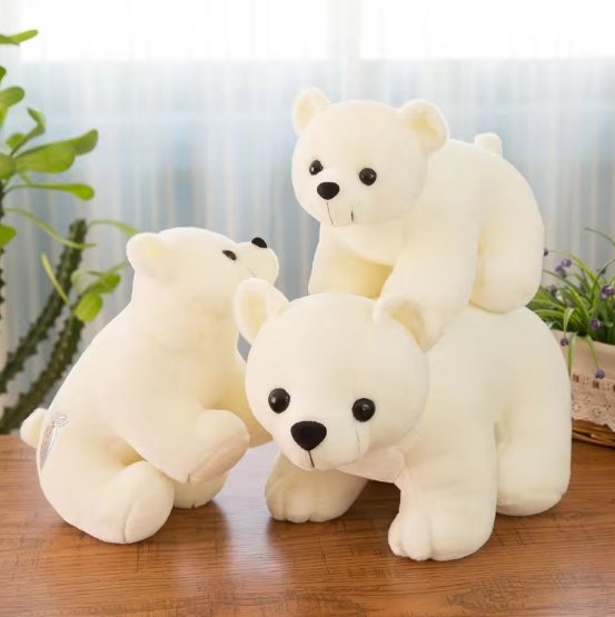 White Polar Bear Stuffed Plush - Zambeel