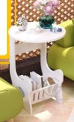 White Round Coffee Tea Table - Zambeel