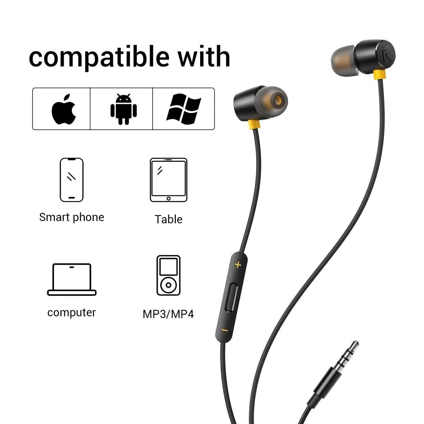 Wired in Ear Earphones - Zambeel