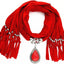 Women Scarf with Necklace Jewellery - Zambeel