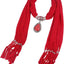 Women Scarf with Necklace Jewellery - Zambeel