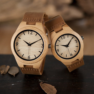 Wooden Watch Couple Bamboo - Zambeel