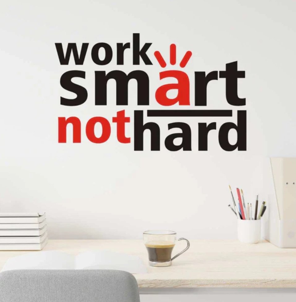 Work Smart Wall Art - Zambeel